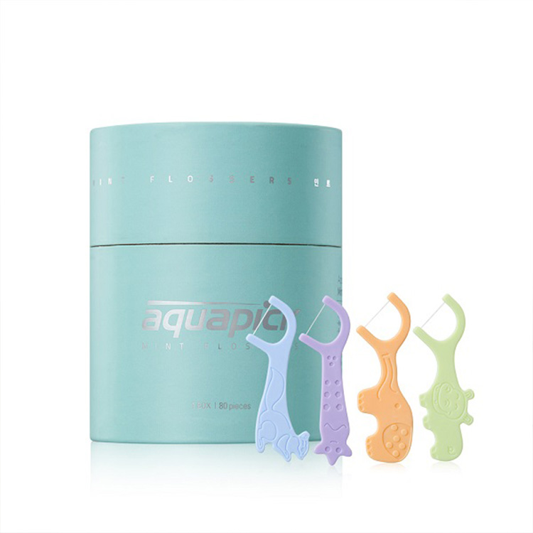 올영 입점 [아쿠아픽] 민트 치실 1박스 80개입 낱개포장
