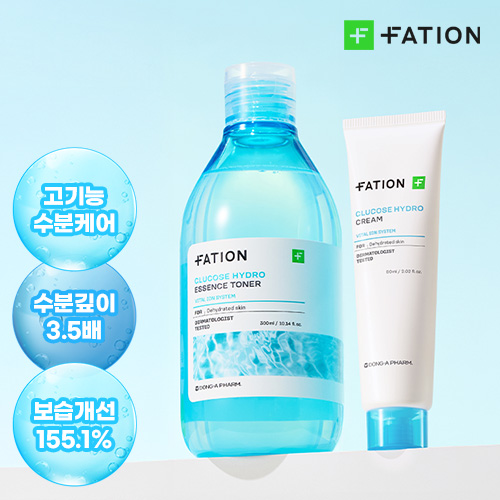 [파티온] 속건조 해결 포도당 하이드로 2종세트(토너 300ml + 크림 60ml)
