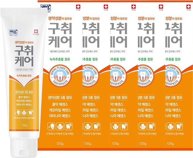 [네오메디칼] 구취케어 기능성 치약 120g 3개