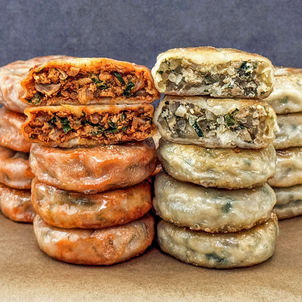 겉바속촉 왕호떡 국산 고기/김치 호떡 만두 420g (7개)